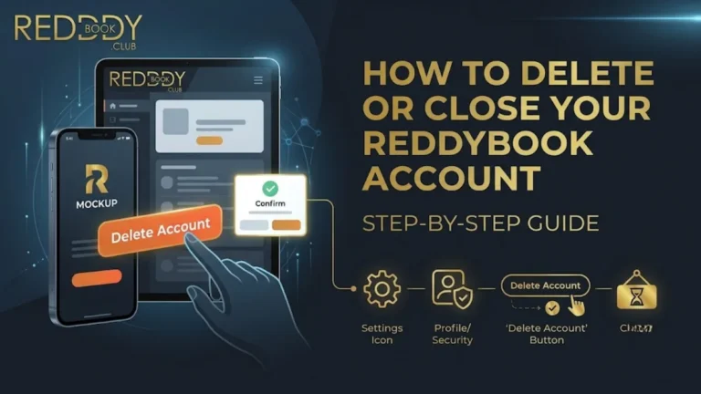 how to delete reddybook account